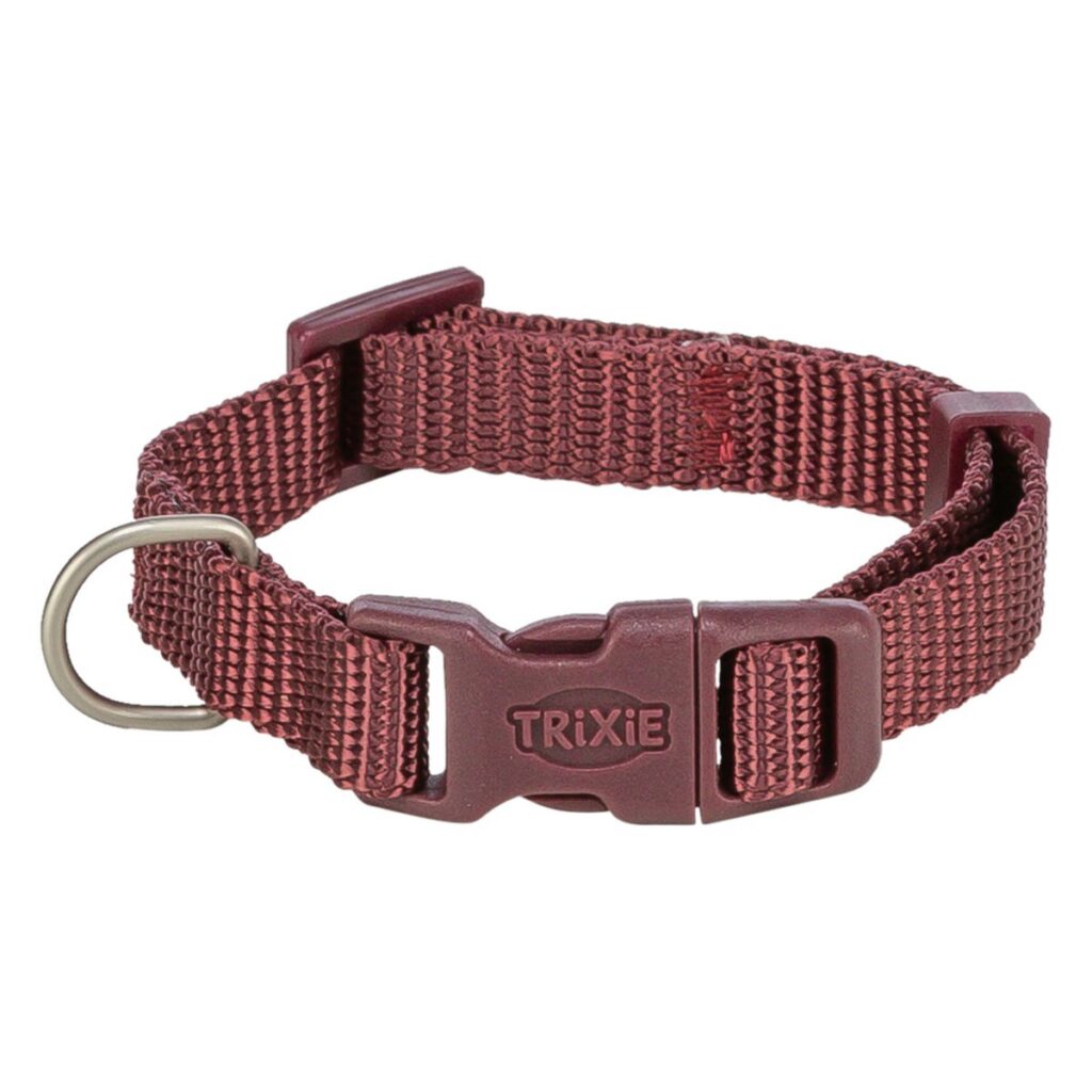Trixie Premium – nastaviteľný obojok pre psy z polyesteru, sangria, veľkosti XS–S a M–L